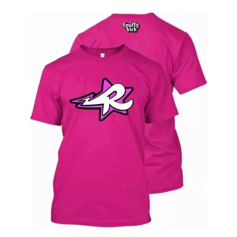Camiseta Emilly Vick Camisa Infantil Rosa  Elementos Rosa Pink