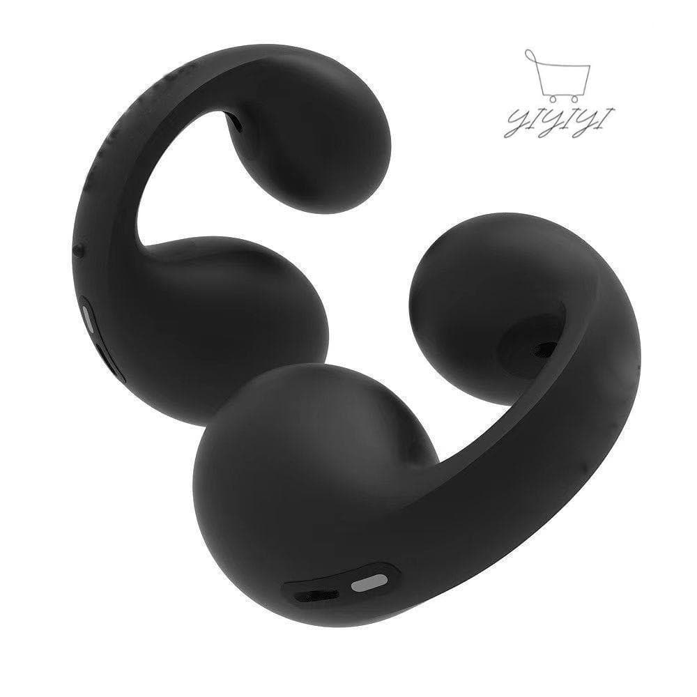 Fone De Ouvido Earcuff Condução Óssea Bluetooth 5.3 Sem Fio TWS – Esportivo, Com Microfone E Estojo De Carregamento