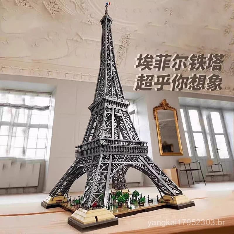 A Torre Eiffel em Paris é compatível com peças de Lego, um modelo de brinquedo de montagem em grande escala MGGQ.