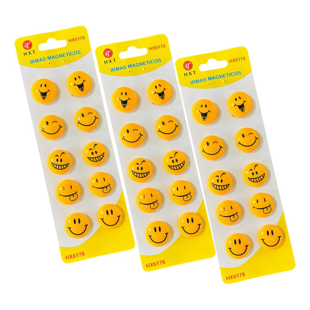 Imã Magnético Emoji Geladeira Fotos 30 Unid Decorativos