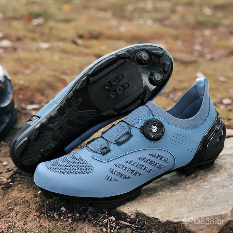 Sapatos de ciclismo de Mountain bike profissional masculino MTB sapatos de competição de bicicleta de velocidade de estr