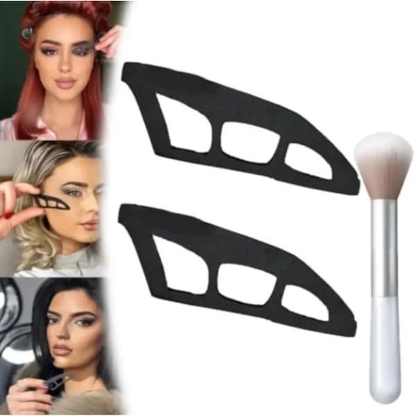 Ferramenta Multifuncional para Sombra de Olhos para Mulheres, Molde Universal de Maquiagem Adequado para Iniciantes VJOW