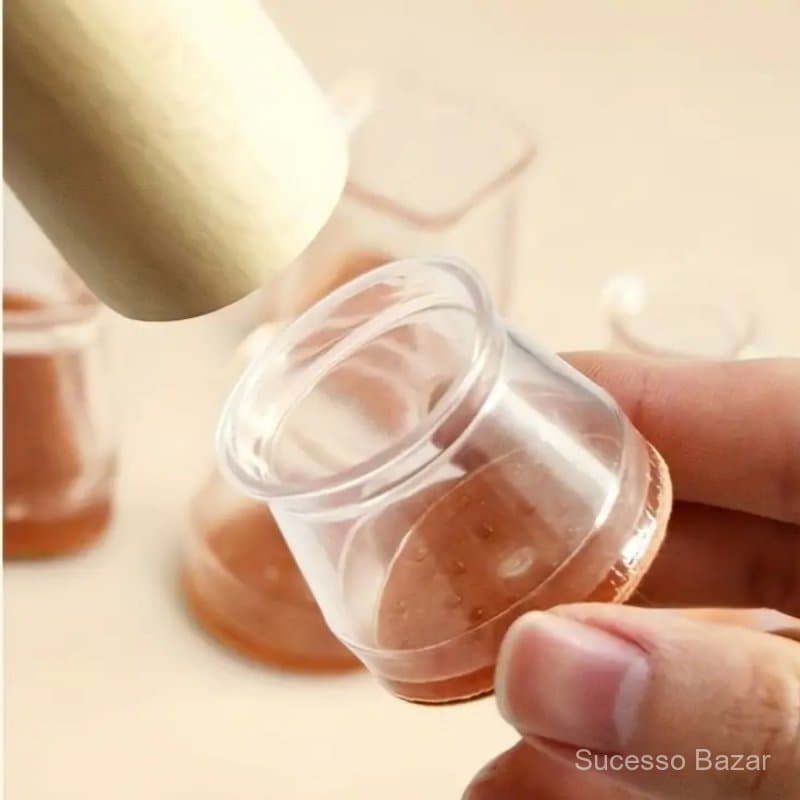 12 Pcs Capas De PéS De Cadeira Anti-Deslizante Anti-RuíDo Protege Piso Resistente À Desgaste Anti-Sujeira E ÁGua