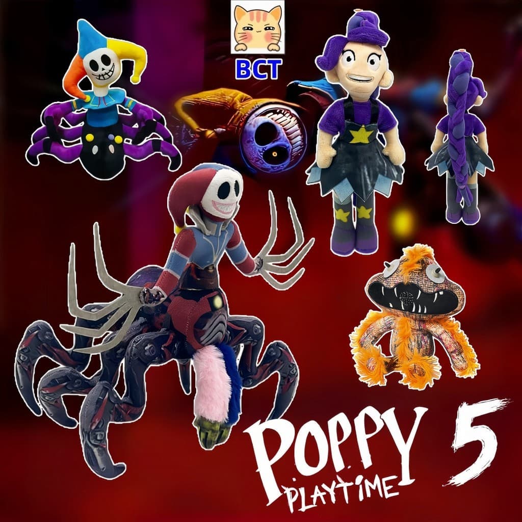 BCT ✨ Poppy Playtime 5 HOT Boneca De Pelúcia Huggy Nightmare Critters Brinquedo Smiling Plushy Engraçado Lilylovebraids