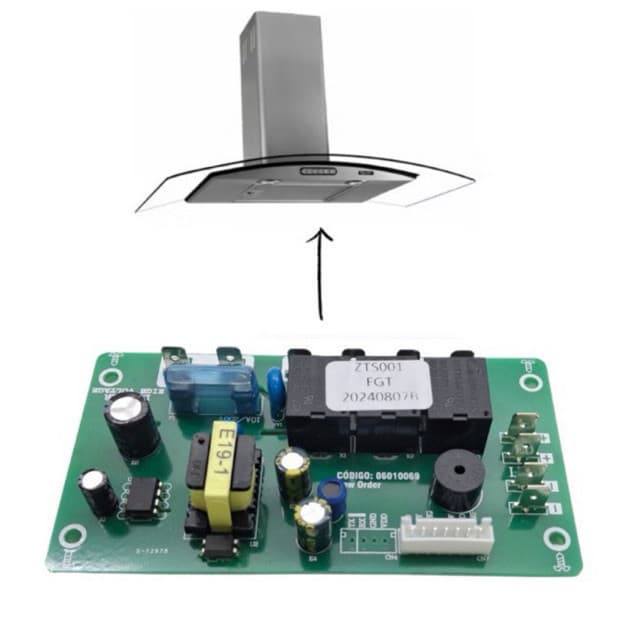 Placa Eletrônica Bivolt Original para Coifas Nardelli e Fogatti Slim