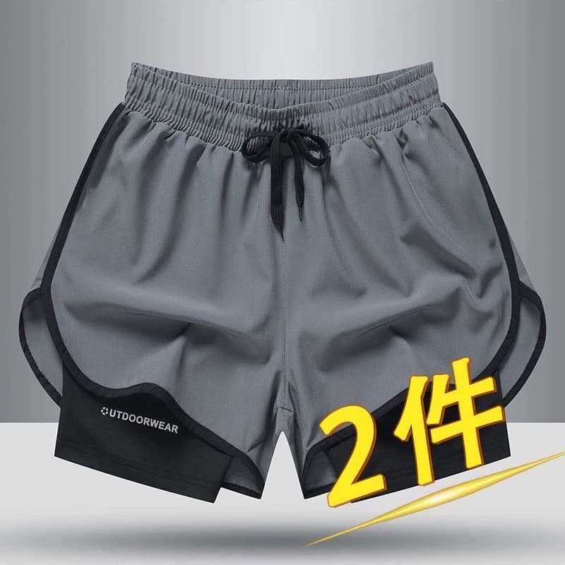 Shorts esportivos de corrida masculino maratona profissional calças de três pontos de secagem rápida Anti-reflexo dois e