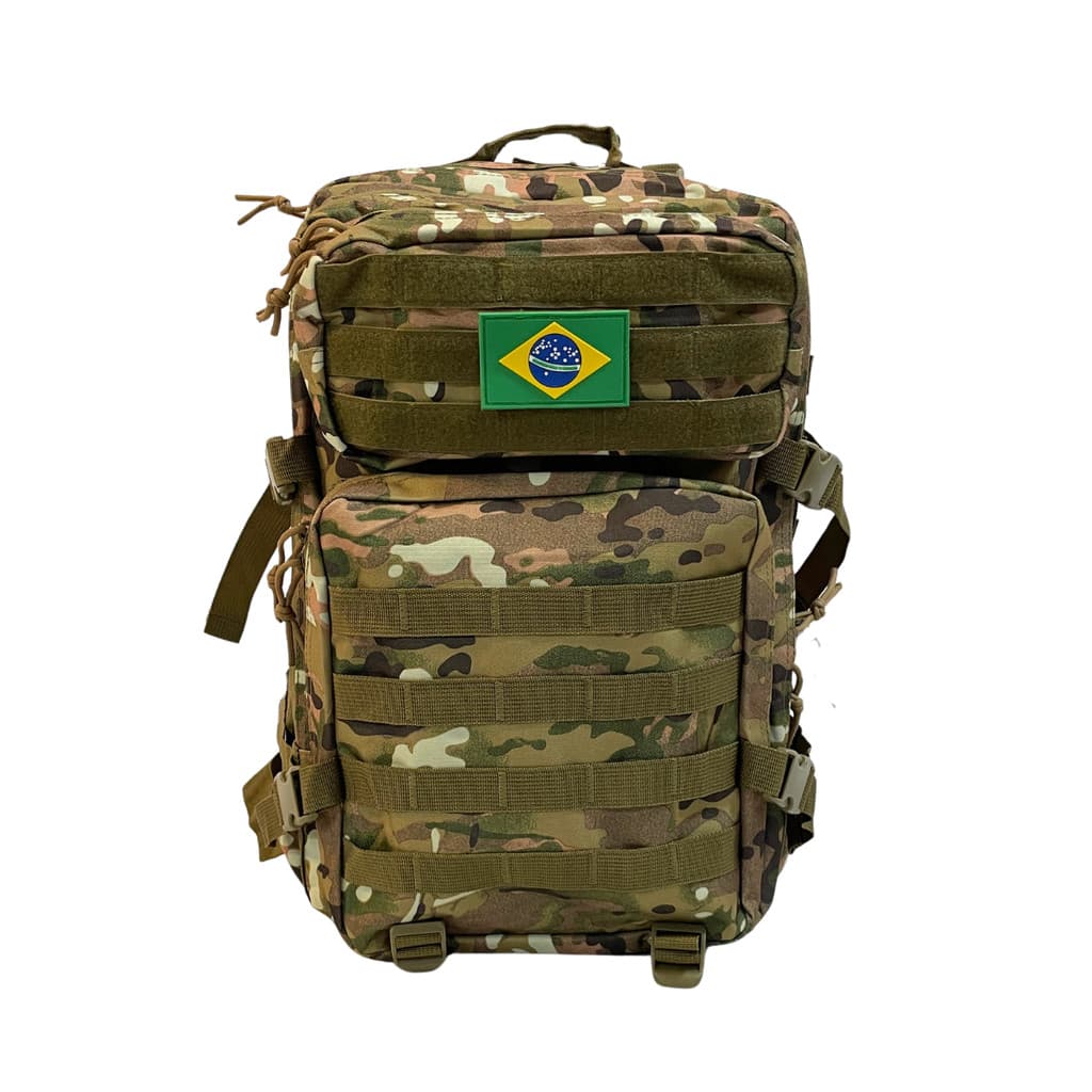 Mochila camuflada para trilha, montanhismo e camping em nylon
