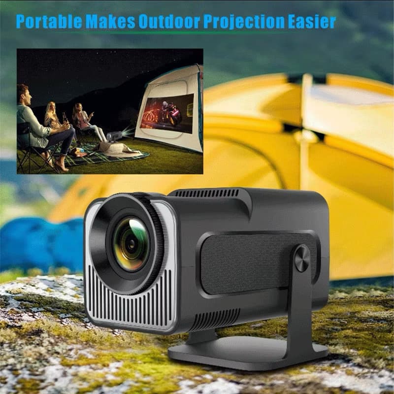Mini Projetor HY320 Portátil Full HD 1080p | Compatível 4K, Bluetooth, HDMI, USB | Cinema em Casa com Alto-Falante Integ