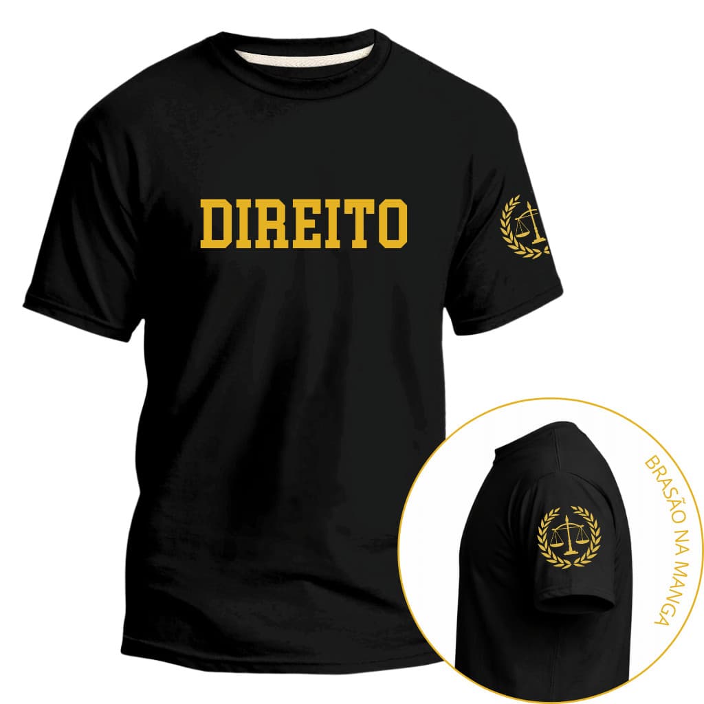 Camiseta Unissex Direito Curso Advocacia Faculdade Trabalho 100% Algodão Pronta Entrega