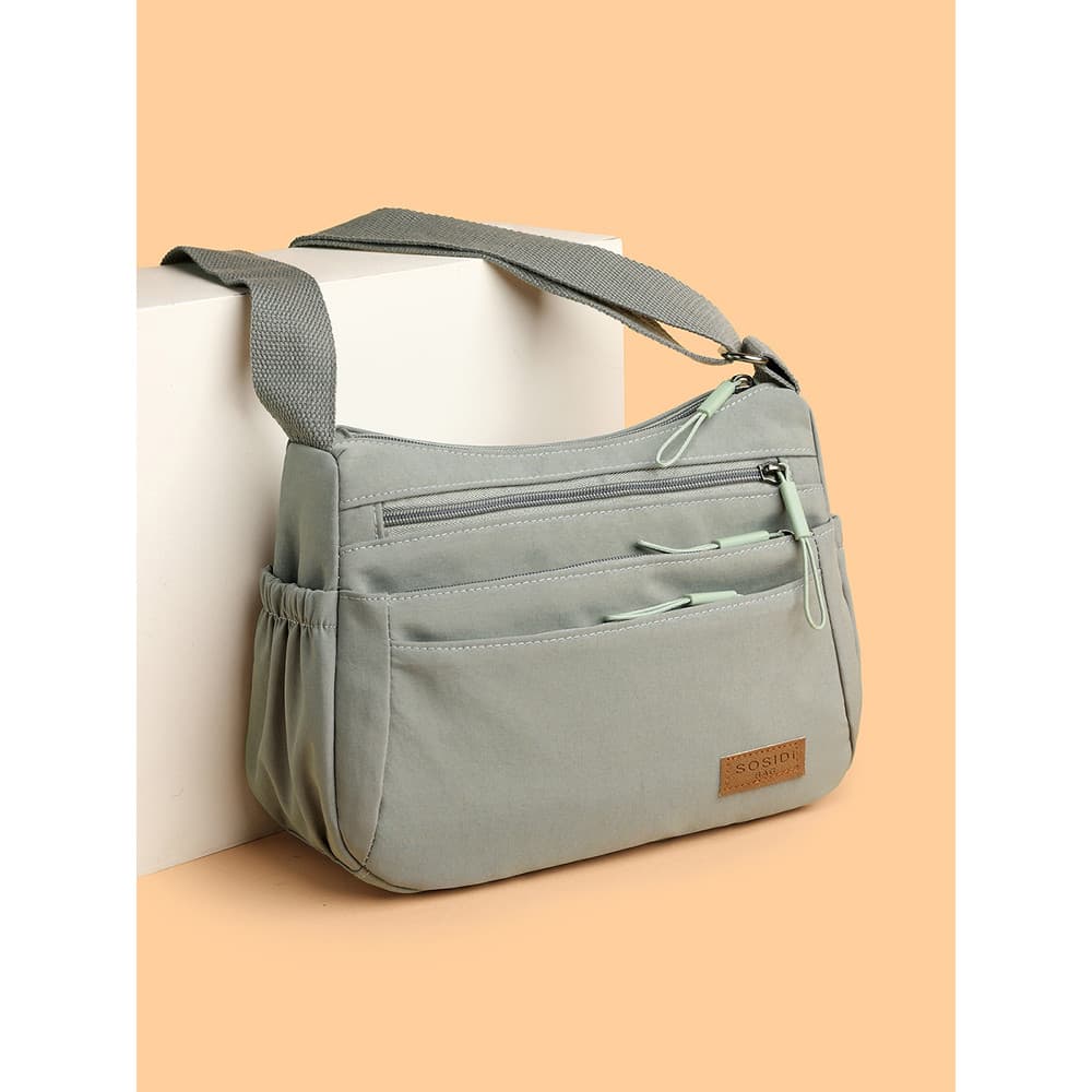 2025 novo estilo multi-camada saco do mensageiro Casual All-Match multi-bolso portátil saco de pano repelente de água um