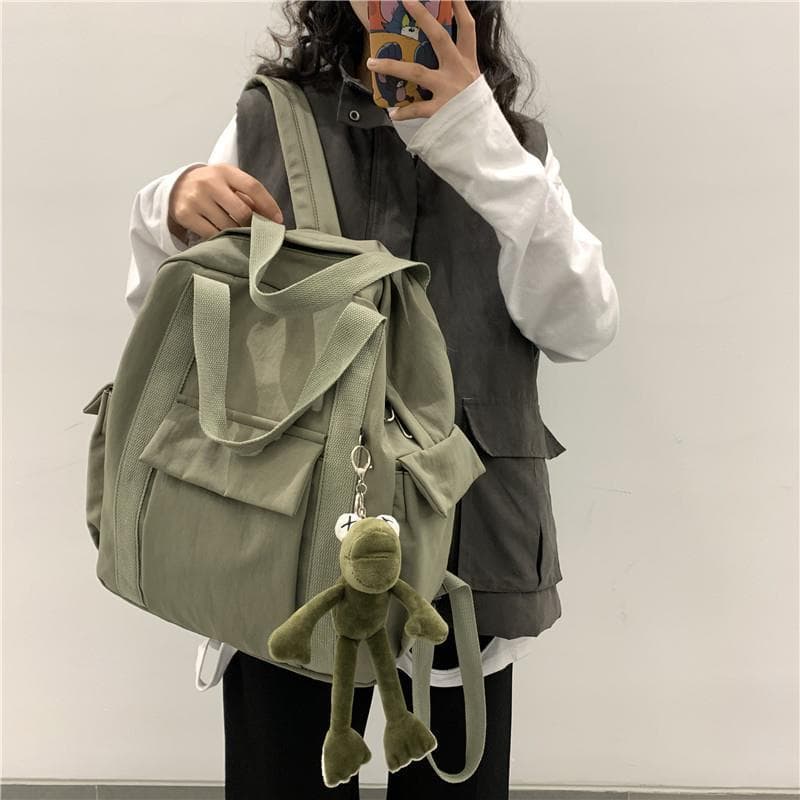 Mochila feminina estilo ins versão coreana mochila de estudante universitário estilo Mori na moda multiuso mochila de lo