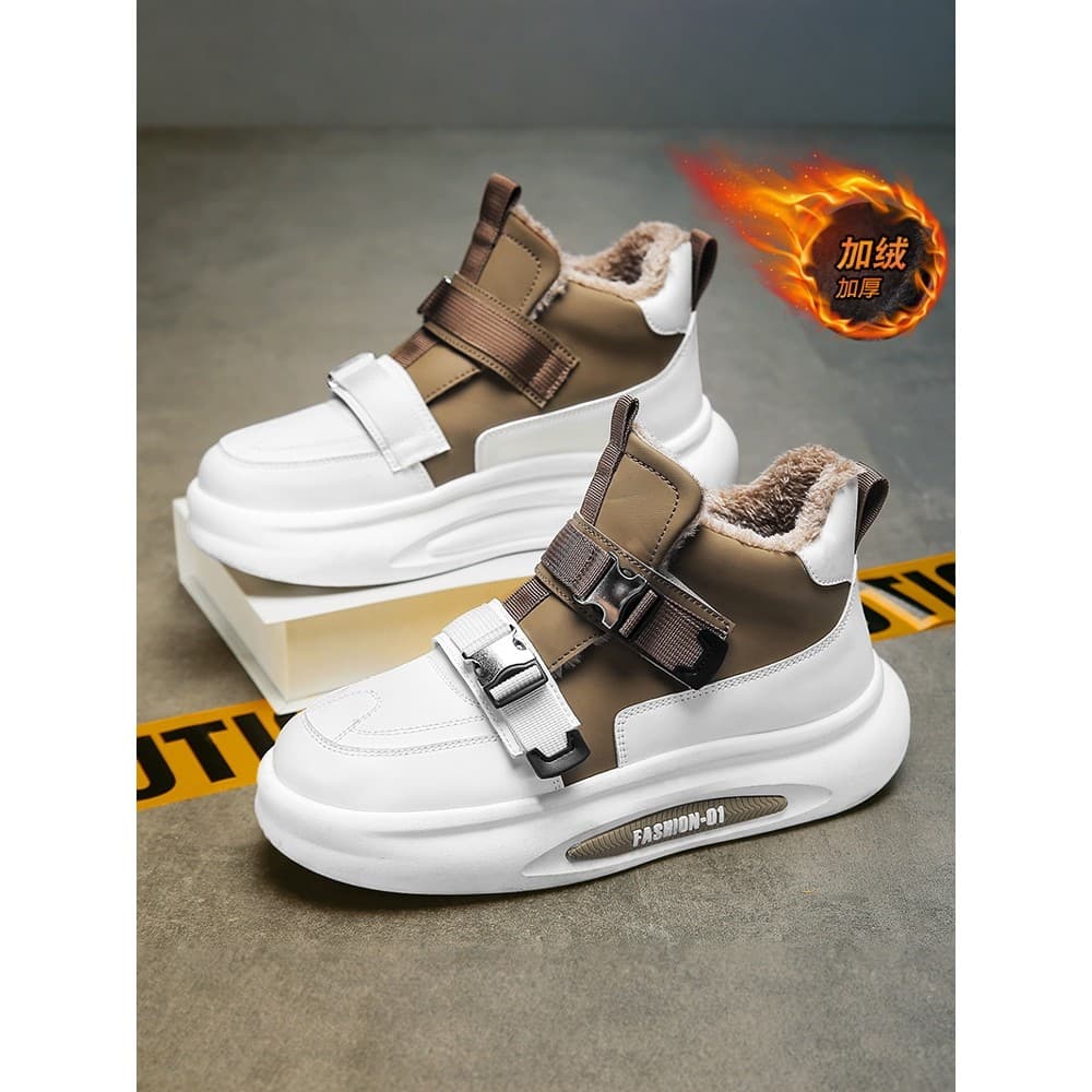 Sapatos masculinos 2026 novo estilo estilo inverno lã-velo quente engrossado nordeste neve sapatos de algodão Putian bas