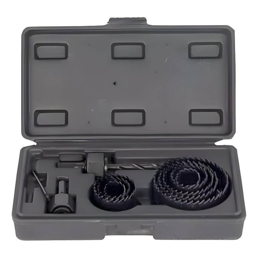 Kit Jogo Serra Copo 11 Peças Com Mandril E Chave Allen