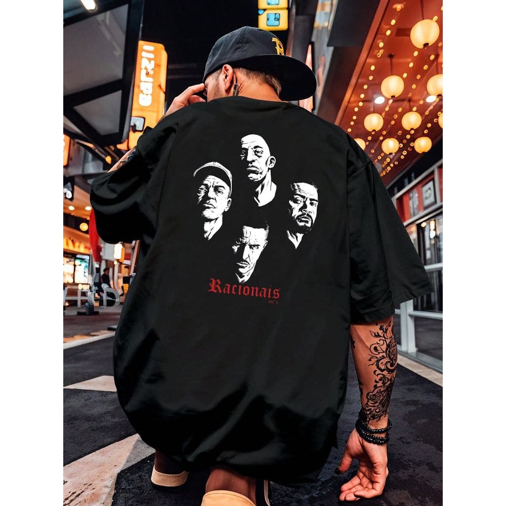 Camiseta Racionais Rap Street Musica Brasileira Camisa Blusa Unissex Masculino Feminino 100% Algodão Plus Size