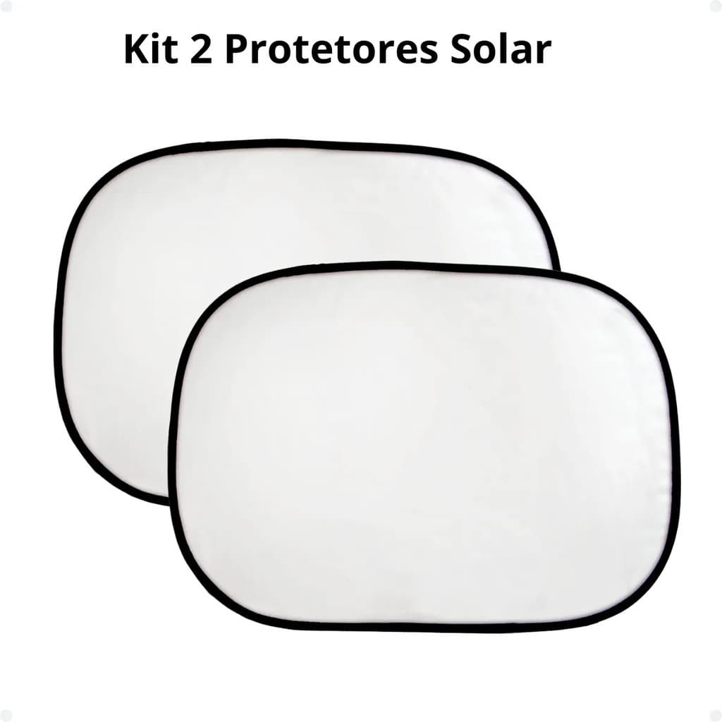 Kit 2 Protetores Solar Blackout Carro Bebê Ventosa Inmetro Atóxico Seguro