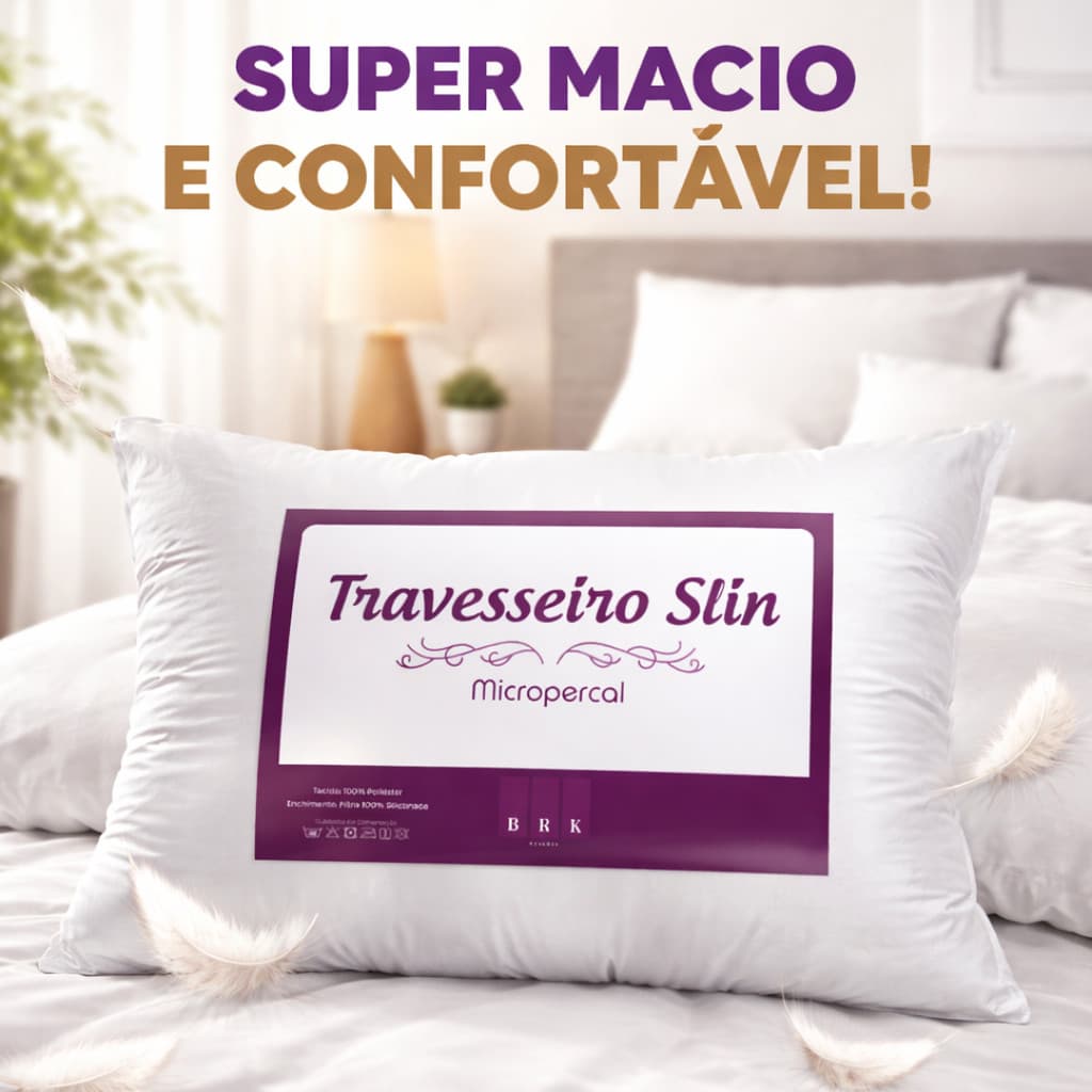 Kit Travesseiros Toque Plumas De Ganso Antiácaro Material Sintético Macio Confortável Premium
