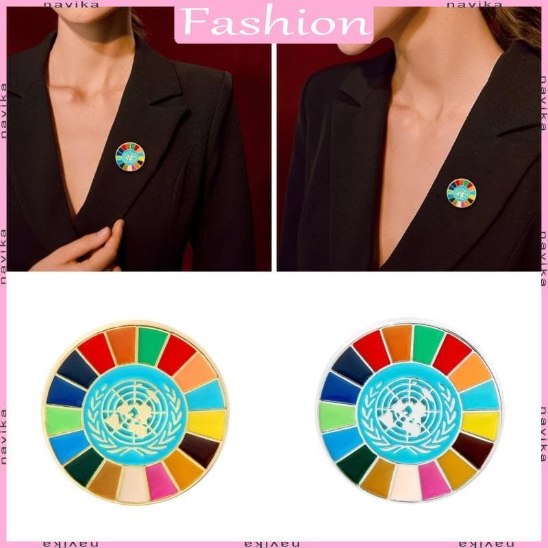 Broche Multicolorido Feito À Mão Das Nações Unidas Arco-Íris Pin Unissex Emblema Acessório Para Apoiadore