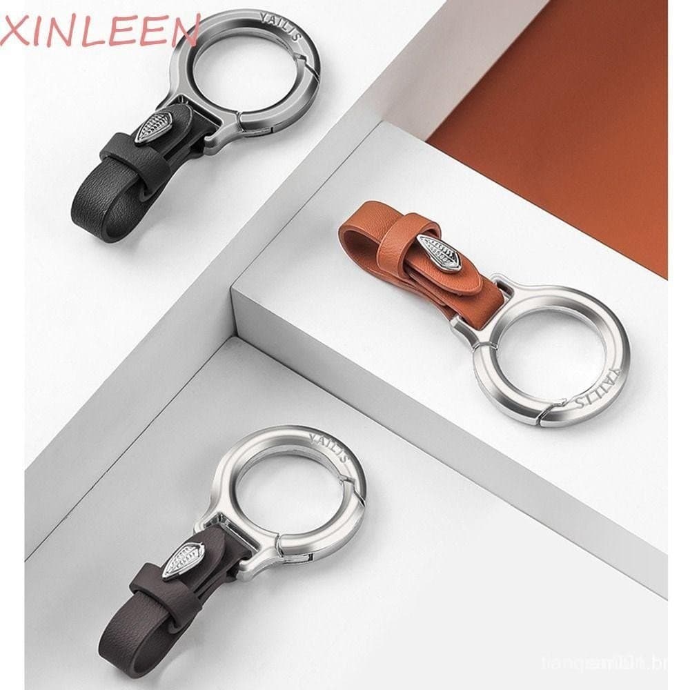 Chaveiro Pendurado Na Cintura XINLEEN , Porta-Chaves De Carro De Couro PU Simples , Clássico Luxo De Alta Qualidade