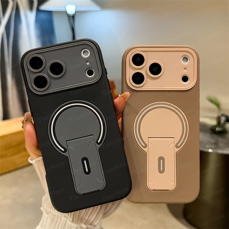 Capa De Celular Com Suporte Magnético 2 Em 1 Compatível Com IPhone 17 14 16 13 15 12 11 PRO MAX Capa Traseira À Prova