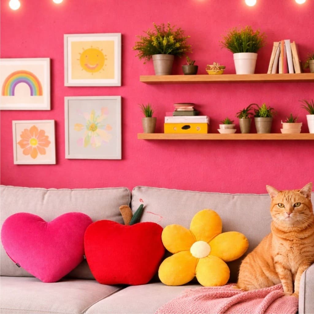 Almofada Flor Margarida Coração Maça De Pelúcia Para Sofá Sala Quarto De Bebê Infantil Decorativas