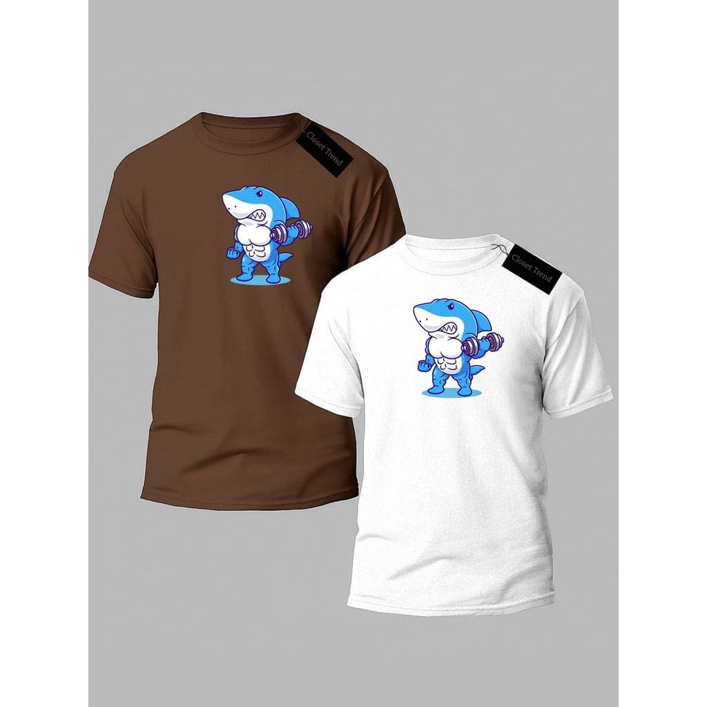 kit 2 camisetas Tubarão com anilha