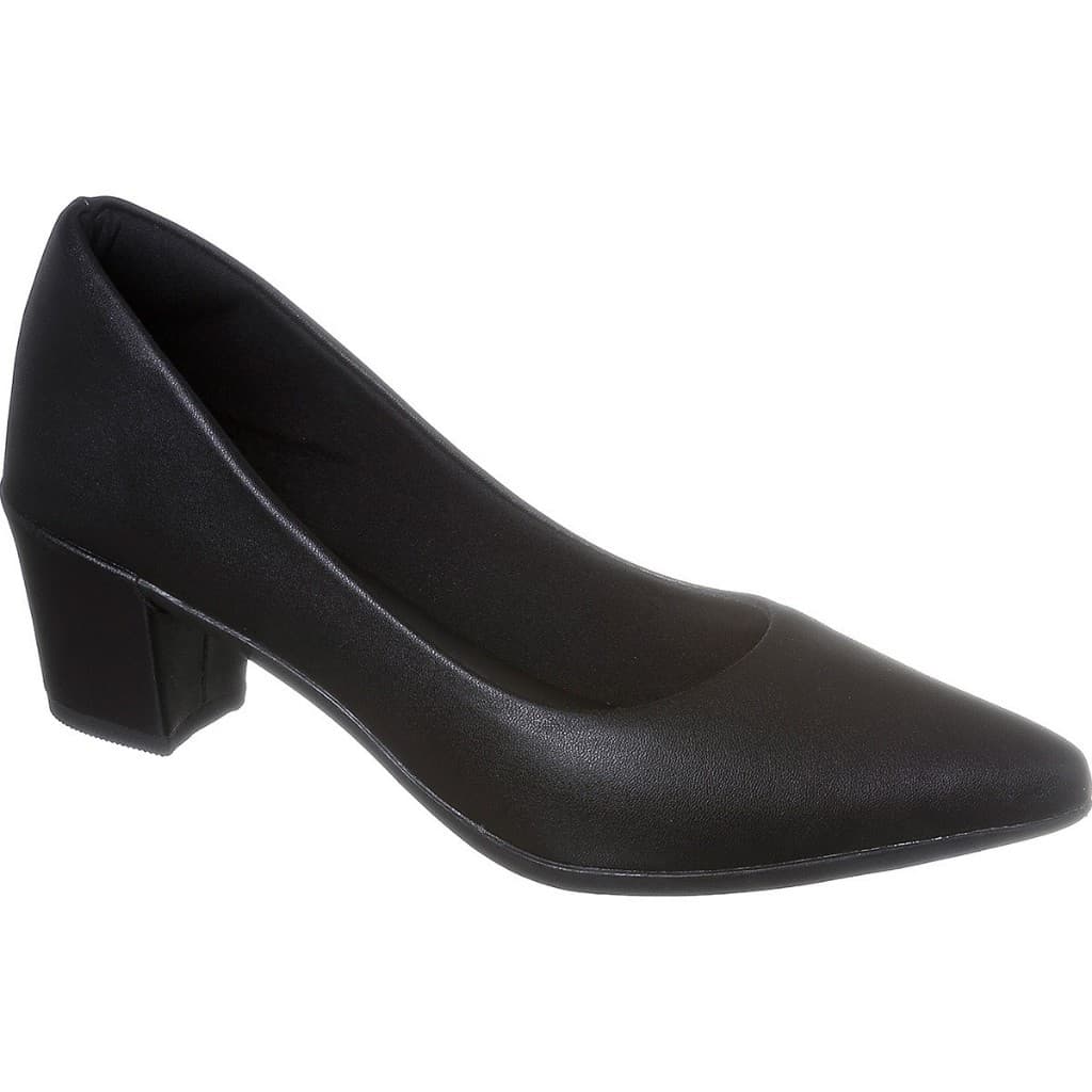 Scarpin Preto Sapato Social Feminino Naty Shoes Salto Grosso Médio