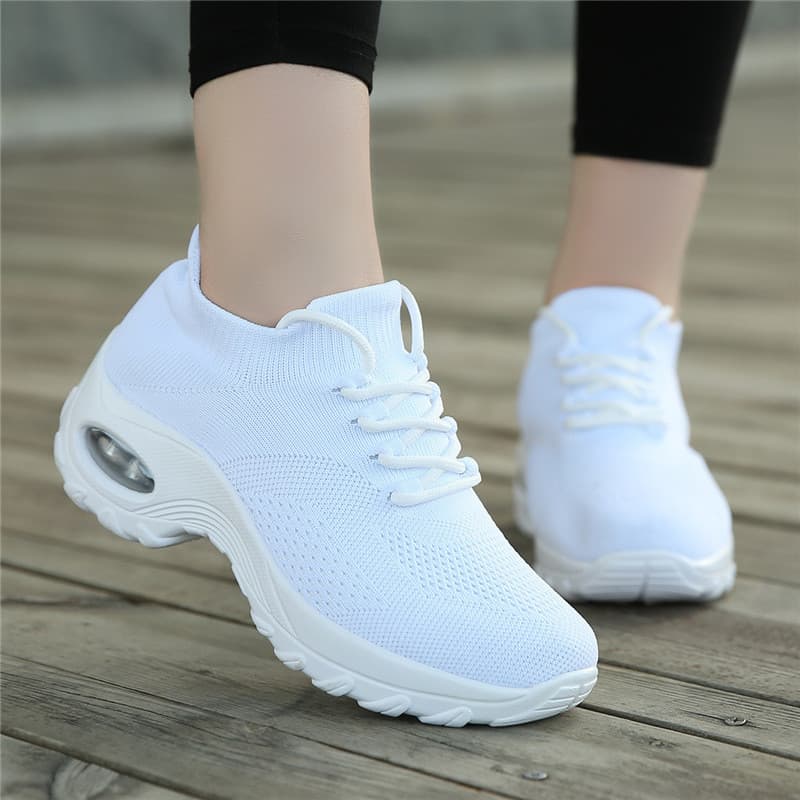 Sapatos Femininos , De Aumento De Altura Para Pisar Os Pés , Almofada De Ar Elástica Leves , Respiráveis