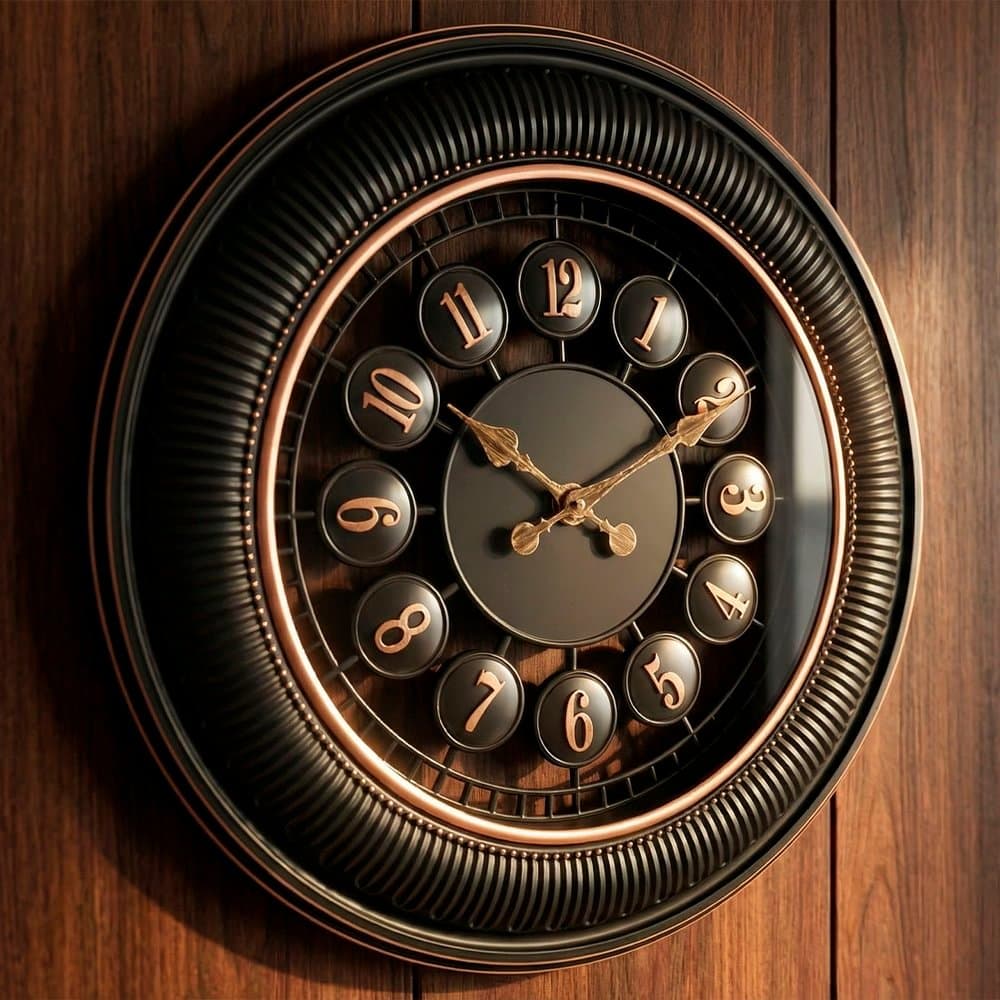 Relógio De Parede Decorativo Elegante Vazado Vintage De 50cm