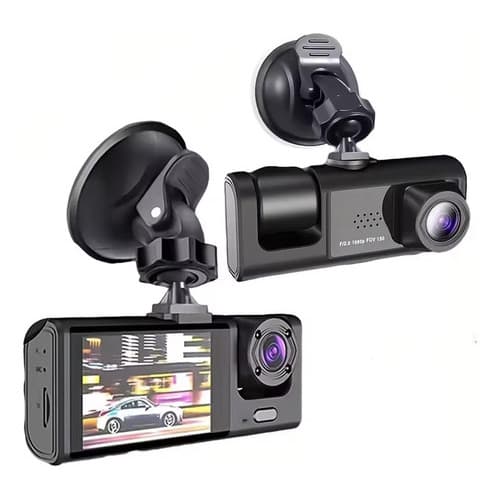 Camera Veicular Full Hd1080 Para Uber 3 Em 1 Dianteira Tras.