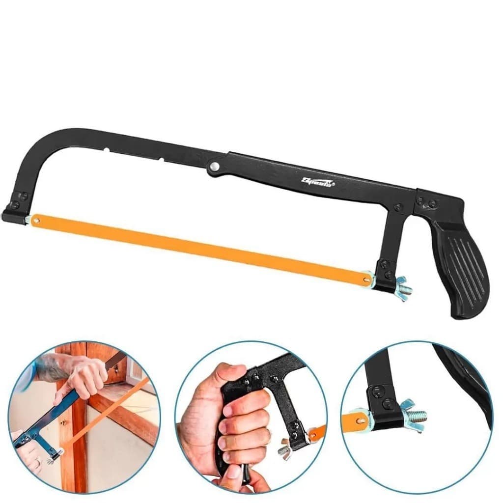 ARCO DE SERRA 12” PROFISSIONAL AÇO CARBONO 200-300MM SERRINHA RESISTENTE PARA MADEIRA E METAL
