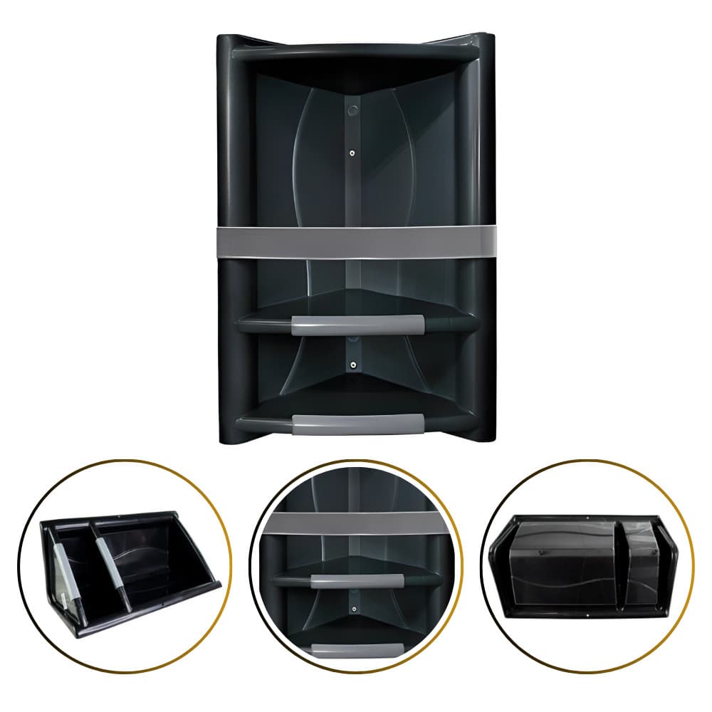 Cantoneira Para Banheiro Suporte Preto Para Creme Sabonete
