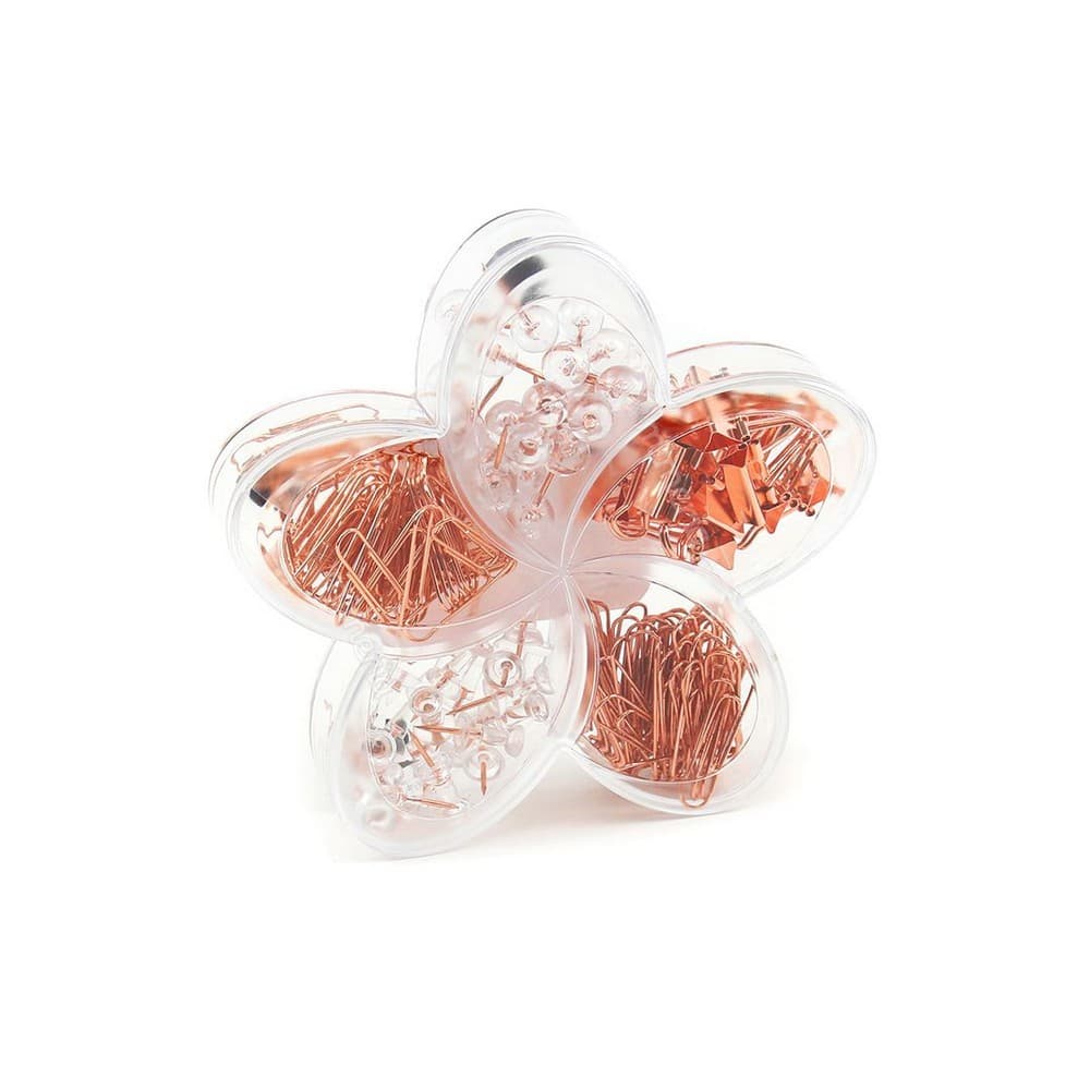 Flor de lótus MOLIN rosê gold c/binder, percevejos, clips e elásticos