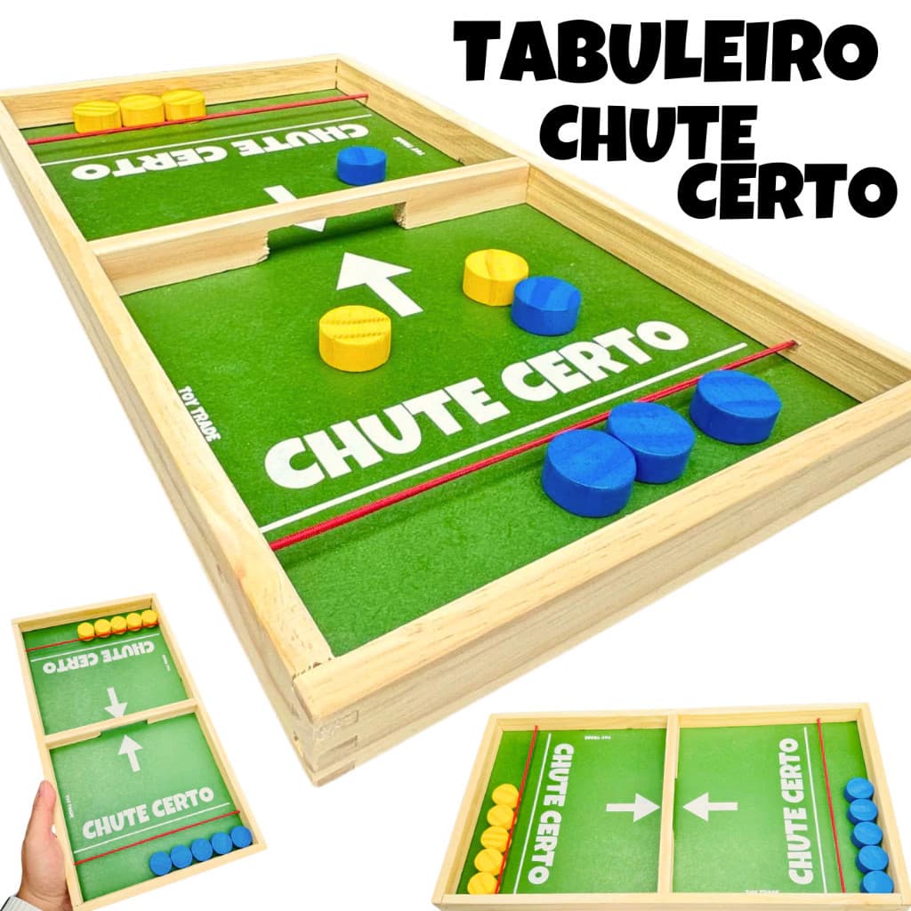 Chute Certo em Madeira com Alvo e Bolinhas – Toy Trade Coordenação Motora e Diversão Educativa