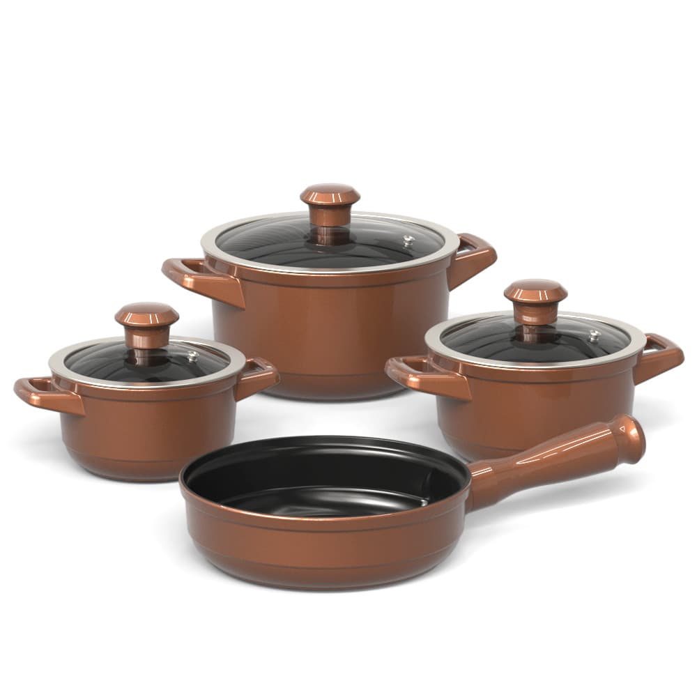 Jogo De Panelas Duo 4 Pcs - Cobre