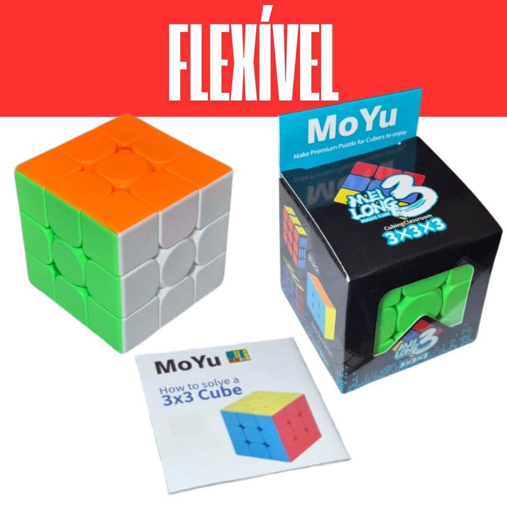 Cubo Mágico Profissional 3x3x3 Moyu Meilong 3 Original Colorido Sem Adesivos