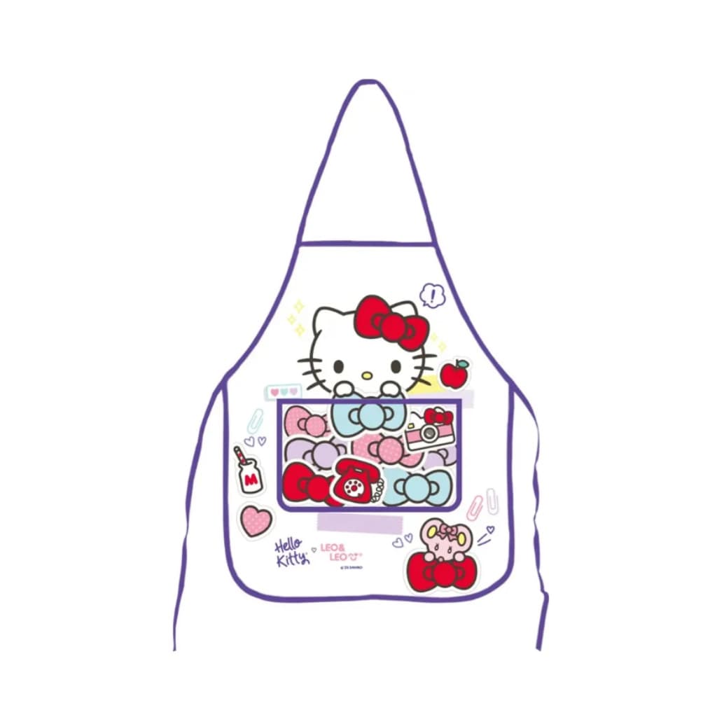 Avental Infantil Impermeável Hello Kitty com Bolso
