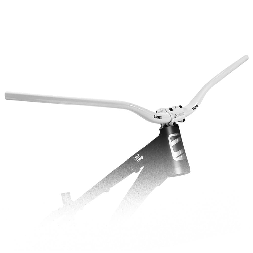 guidão voador bike 780mm aluminio radfox branco + mesinha