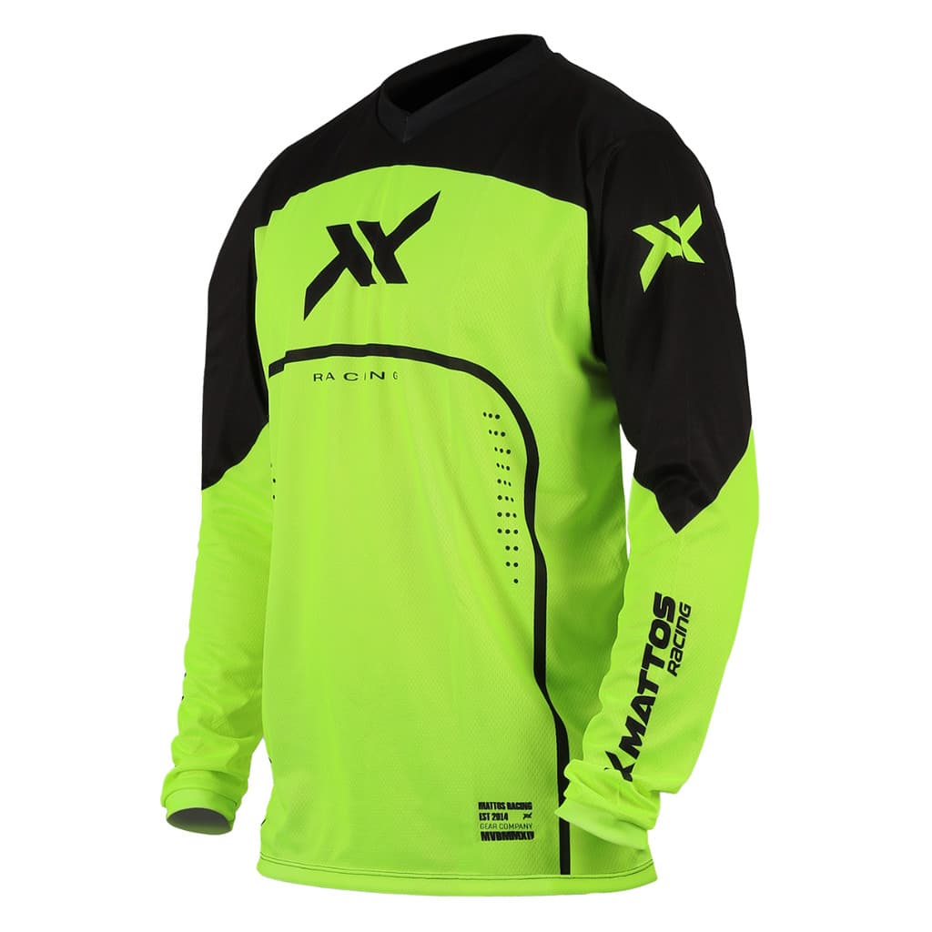 Camisa Mattos Racing Sax Amarelo Fluo