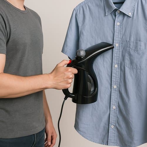 VaporExpress Pro Passadeira a Vapor Portátil 127V Preta – Desamassa Roupas Rápido, Alta Performance e Aquecimento Rápido