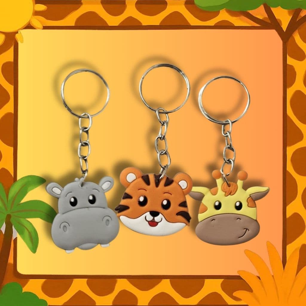 Chaveiro  Lembrancinha Chá de Bebê Aniversario Tema Safari Kit10/50