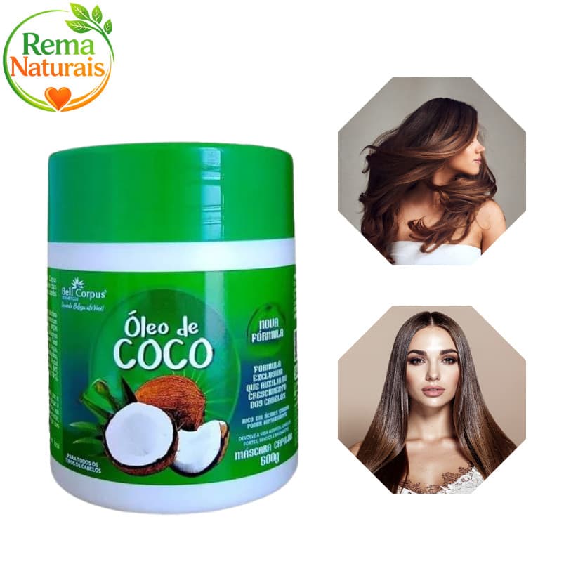 Máscara Hidratação Capilar Óleo De Coco Bell Corpus 500g