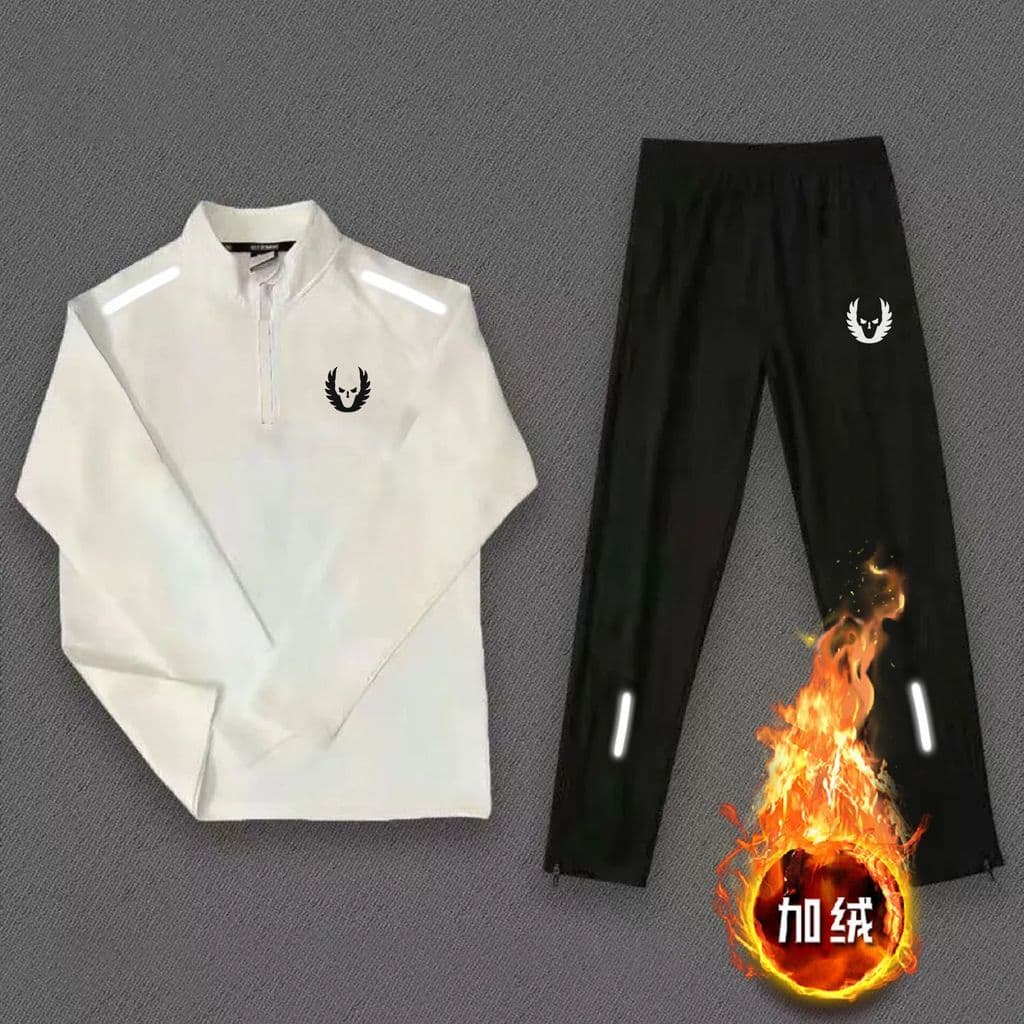 Oregon Sports Track and Field Training Suit Calças de manga comprida Terno de secagem rápida Correndo Sportswear Meio zí