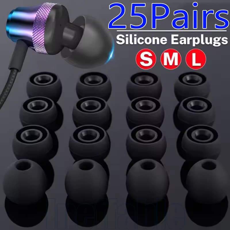 25/20/15 Pares S/M/L Fones De Ouvido De Reposição Eartips-Tampas Silicone Macio-À Prova De Suor Acessório De Pontas De F