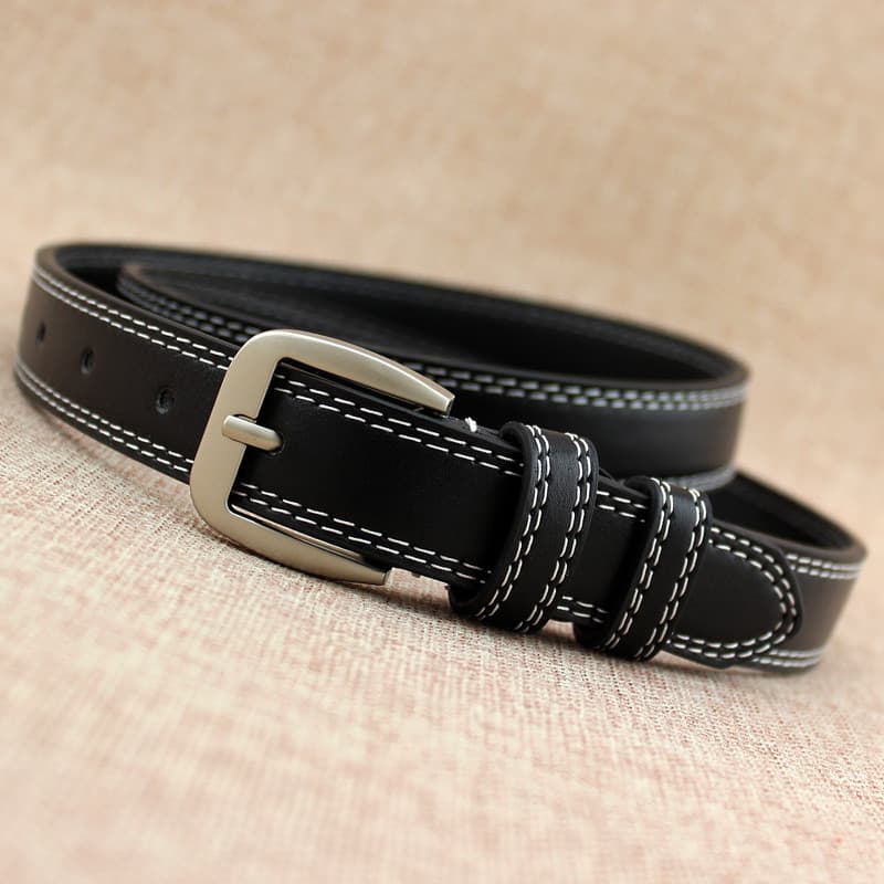 Cinto de tamanho diferente feminino Casual All-Match cinto estilo Retro pino fivela cinto fino saia decoração versão cor