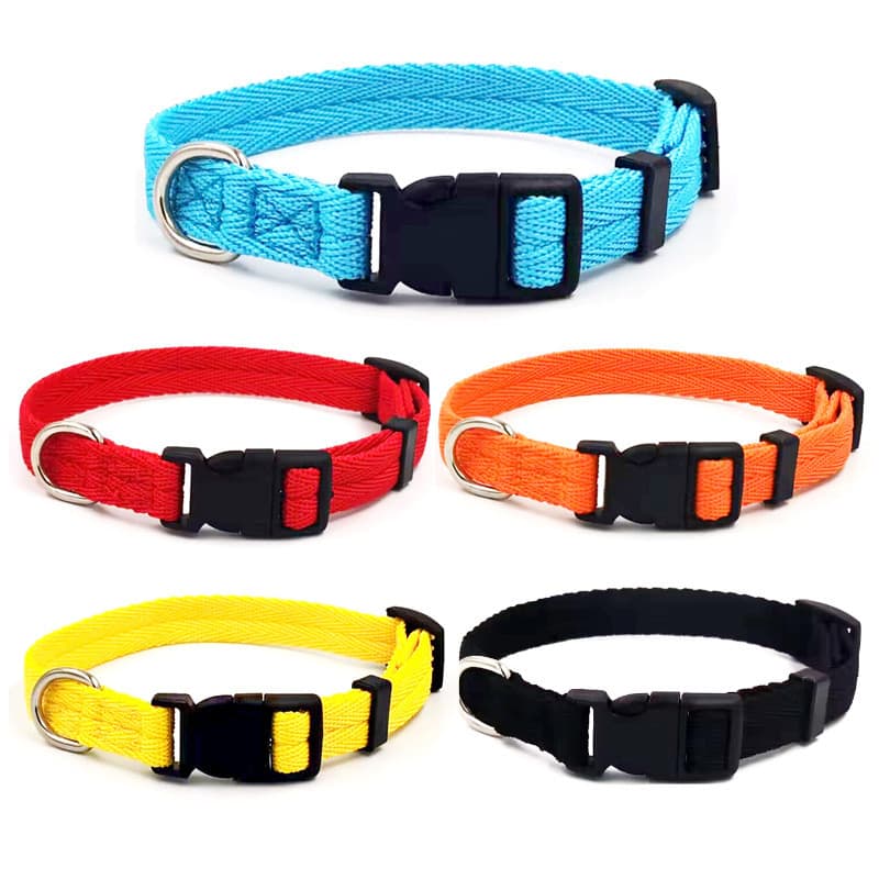 Novo estilo coleira de Nylon para cachorro, coleira colorida para cachorro, tração, suprimentos para animais de estimaçã