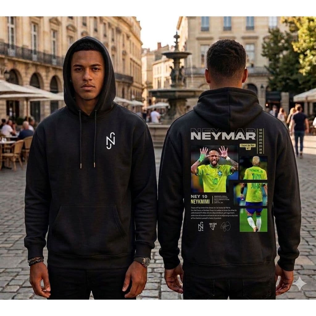 Blusa De Frio Moletom Unissex Estampa Neymar Copa Futebol Inverno Blusão Quentinho