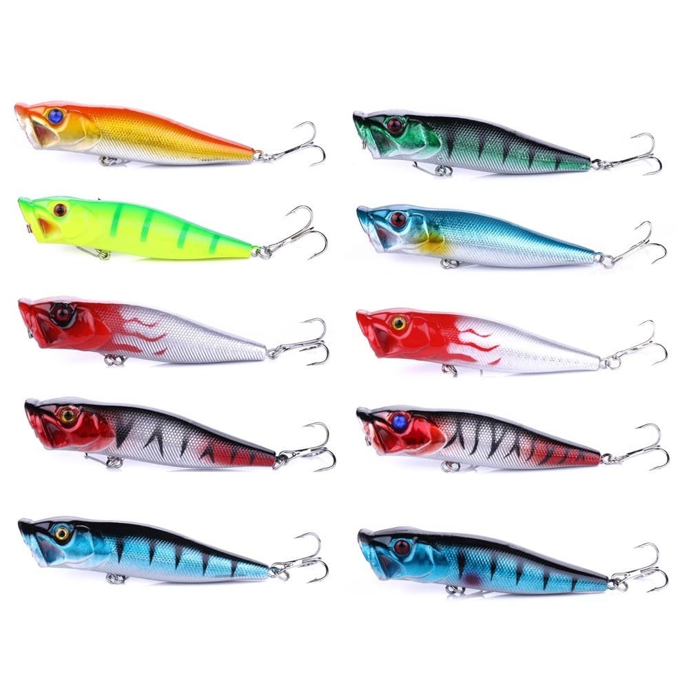 Isca Artificial Popper Superfície Black Bass Tucunaré Traíra Dourado