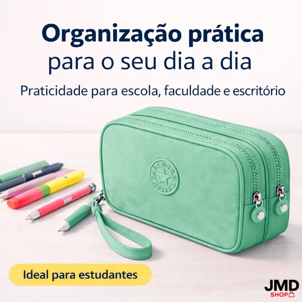 Estojo Escolar Duplo Compartimento Estojo Organizador Escolar