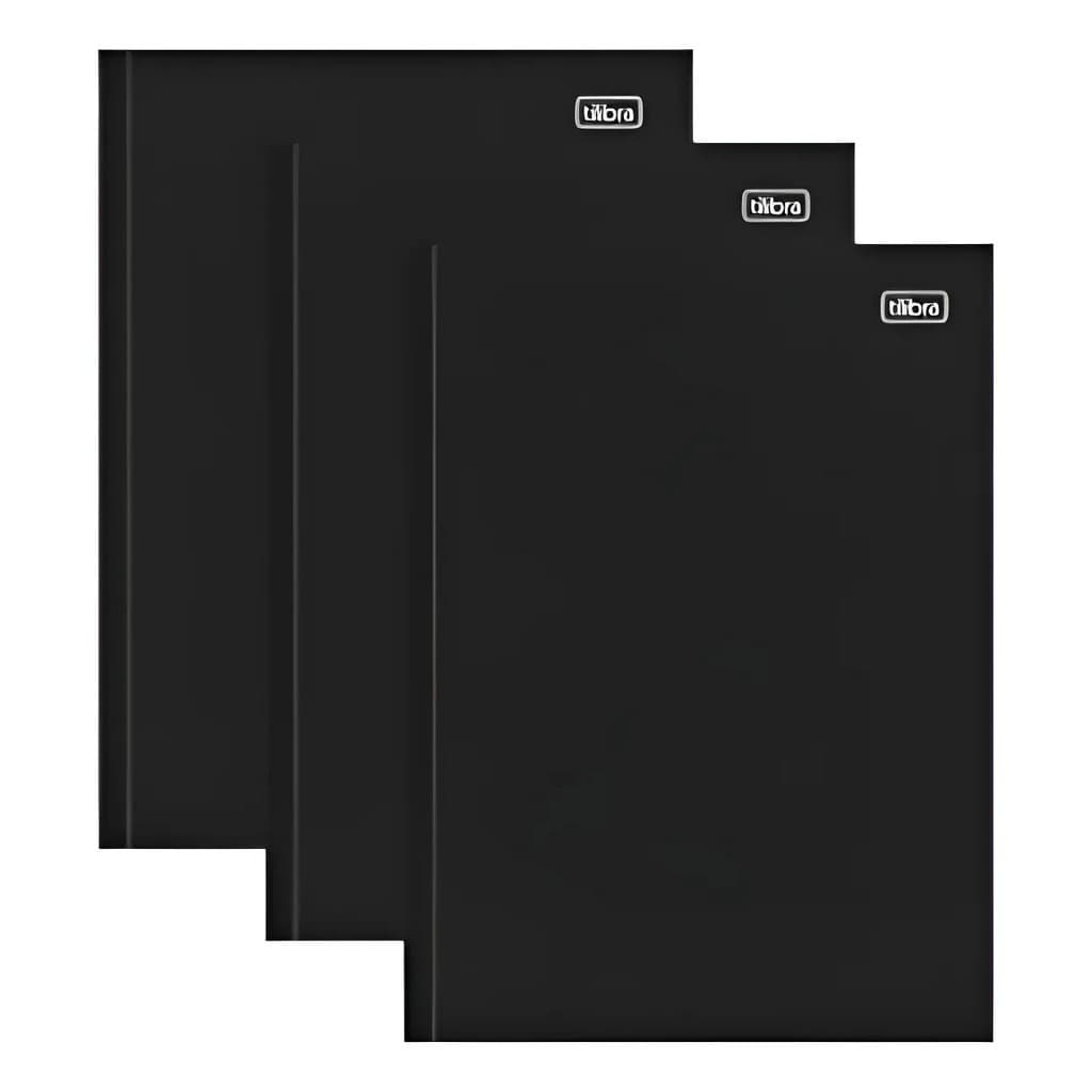 Kit C/3 Caderno Livro Ata Capa Dura 200 Folhas (cada)tilibra