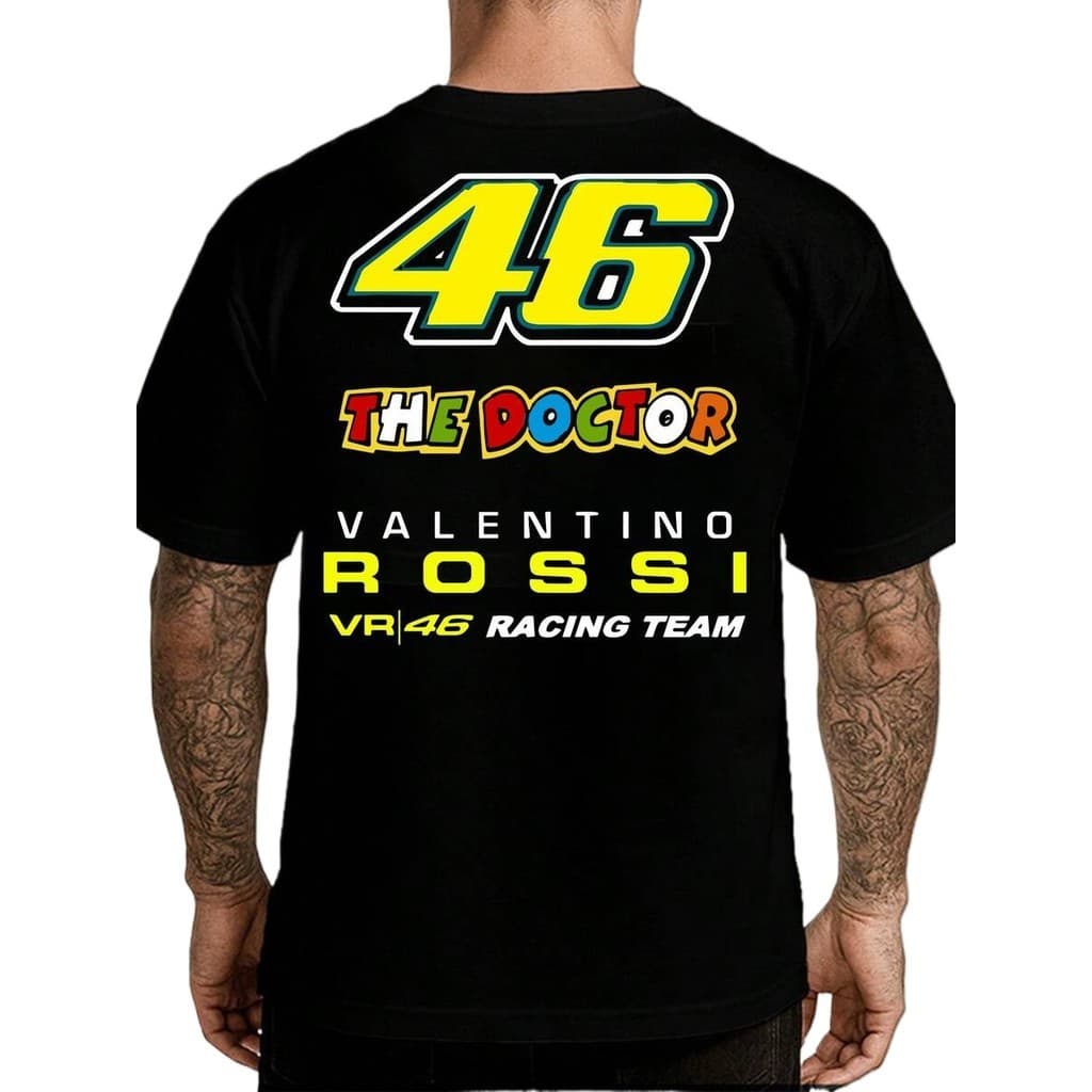 Camiseta Moto Gp Piloto Vr46 The Doctor Rossi Corrida Duas Rodas Algodão